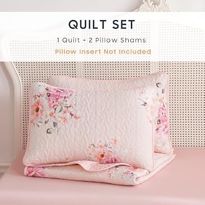 Shabby Chic Floral Quilt Set - view 4
