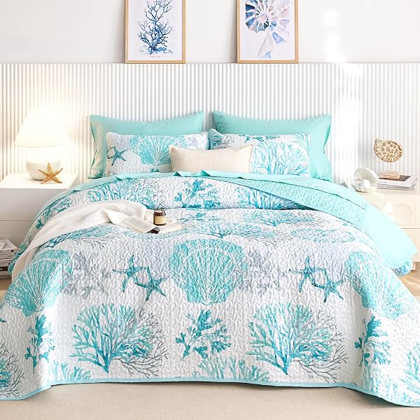 Wake In Cloud Coastal Quilt Set