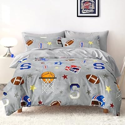 Athletic Ball Print Bedding Set (5-Piece)