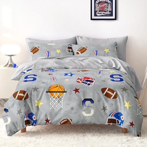 Wake In Cloud Athletic Ball Print Bedding Set (5-Piece)