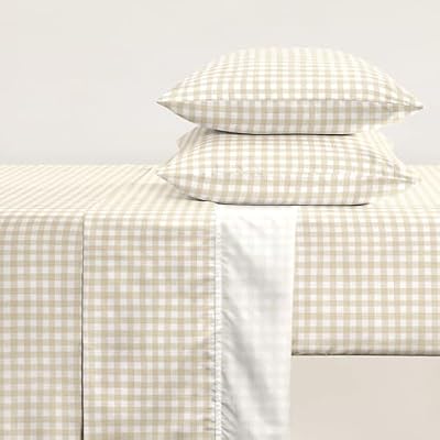 Beige Gingham Deep Pocket Sheet Set - view 3