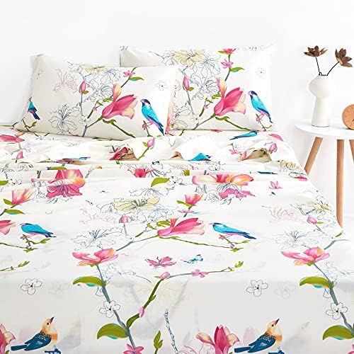 Wake In Cloud Bird and Branch Cotton Sheet Set