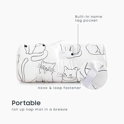 Black White Cats Toddler Nap Mat - view 3