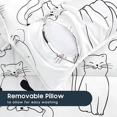 Black White Cats Toddler Nap Mat - view 4