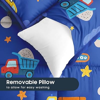 Blue Excavator Minky Nap Mat - view 4