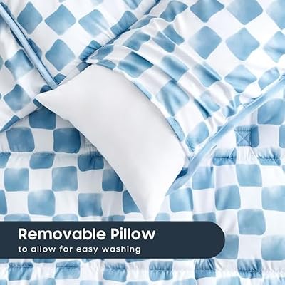 Blue Gingham Minky Nap Mat - view 4
