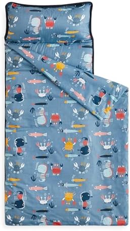 Wake In Cloud Blue Sea World Toddler Nap Mat