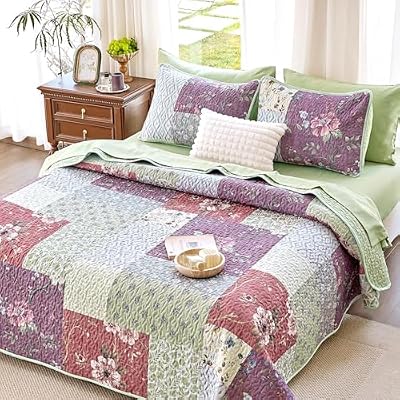 Boho Patchwork Flower Quilt Set - view 4