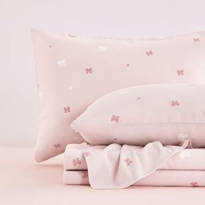 Bow and Heart Cotton Sheet Set - view 2