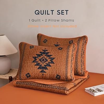 Burnt Orange Southwestern Quilt Set - view 2