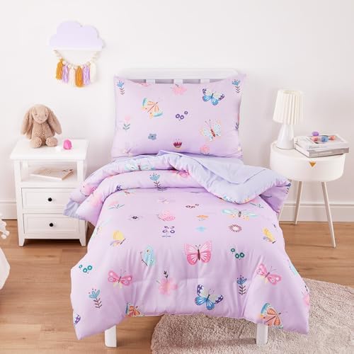 Wake In Cloud Butterfly Toddler Bedding Set (4-Piece)