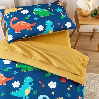 Colorful Dinosaur Toddler Bedding Set - view 3