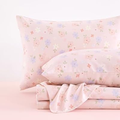 Colorful Flower Cotton Sheet Set - view 2