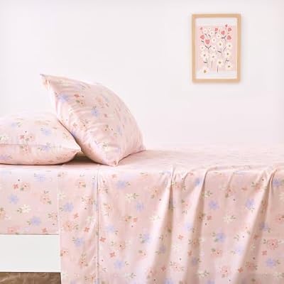 Colorful Flower Cotton Sheet Set - view 4