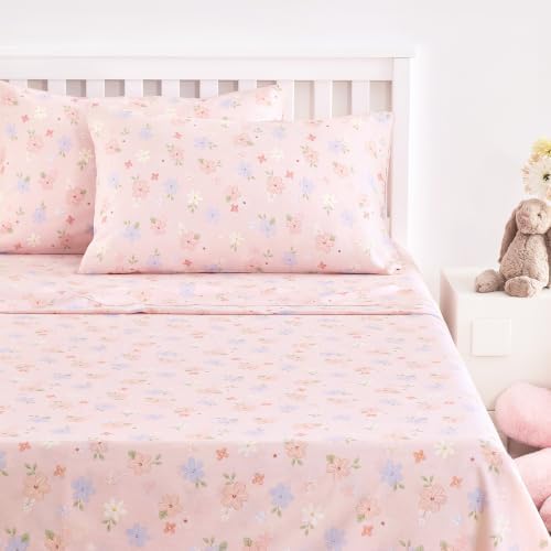 Wake In Cloud Colorful Flower Cotton Sheet Set