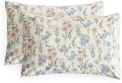 Colorful Flower Pillowcases (Set of 2)