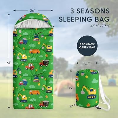 Construction Truck Kids Sleeping Bag - view 2