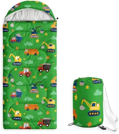 Wake In Cloud Construction Truck Kids Sleeping Bag