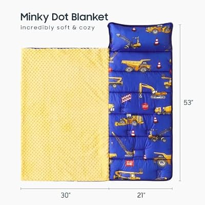 Construction Truck Minky Nap Mat - view 2