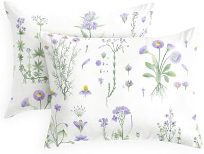 Cottagecore Purple Floral Pillowcases
