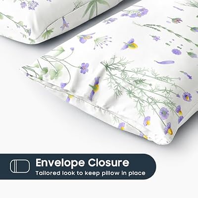 Cottagecore Purple Floral Pillowcases - view 3