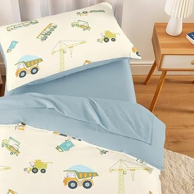 Cotton Construction Vehicle Toddler Bedding Set - view 3