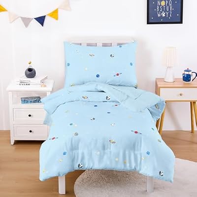 Cotton Galaxy Rocket Toddler Bedding Set