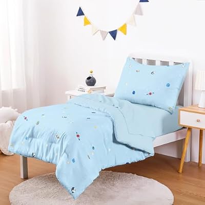 Cotton Galaxy Rocket Toddler Bedding Set - view 2