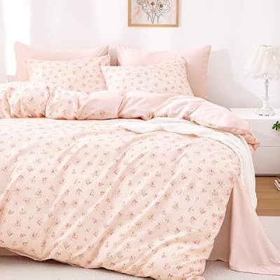 Cotton Rose Print Comforter Set