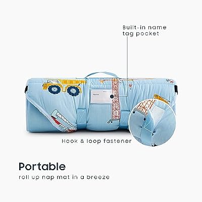 Cranes and Trucks Cot Nap Mat - view 3