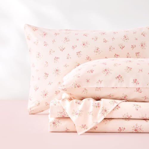 Wake In Cloud Dainty Rose Cotton Sheet Set