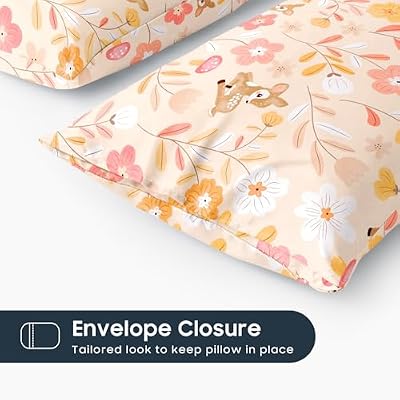 Deer and Wildflower Pillowcases (Set of 2) - view 3