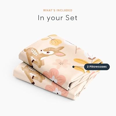 Deer and Wildflower Pillowcases (Set of 2) - view 4