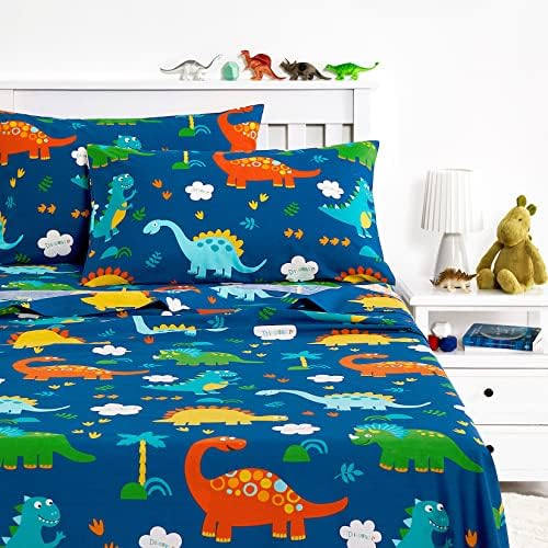 Wake In Cloud Dinosaur Cotton Sheet Set
