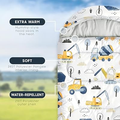 Dump Truck and Bulldozer Sleeping Bag - view 3