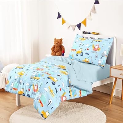 Excavator and Tractor Toddler Bedding Set - view 2