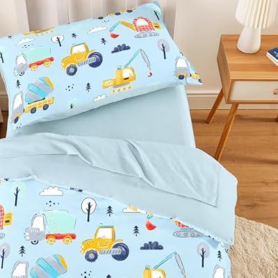 Excavator and Tractor Toddler Bedding Set - view 3