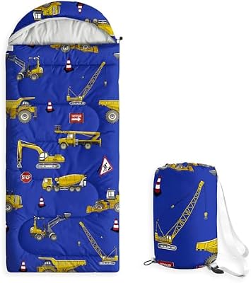 Excavator Blue Kids Sleeping Bag