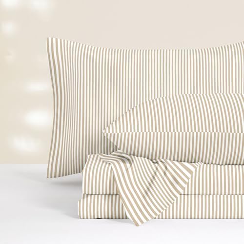 Wake In Cloud Farmhouse Pinstripe Sheet Set