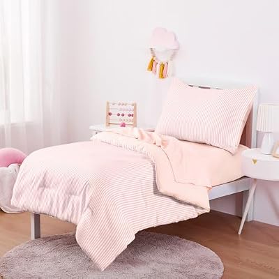 Farmhouse Ticking Cotton Toddler Bedding Set - view 2