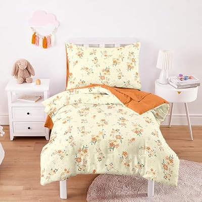 Floral Polka Dot Toddler Bedding Set