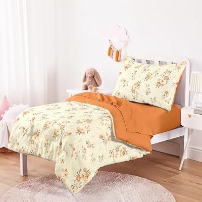 Floral Polka Dot Toddler Bedding Set - view 2