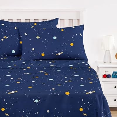 Galaxy Rocket Cotton Sheet Set