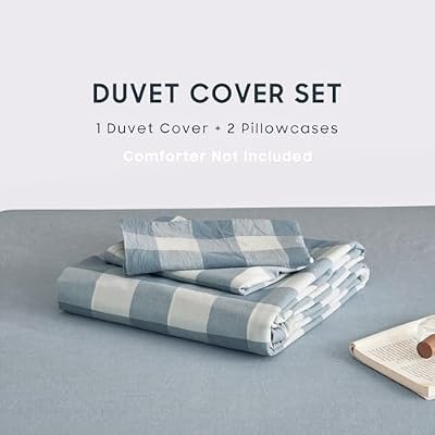Gingham Washed Cotton Duvet Cover - view 2