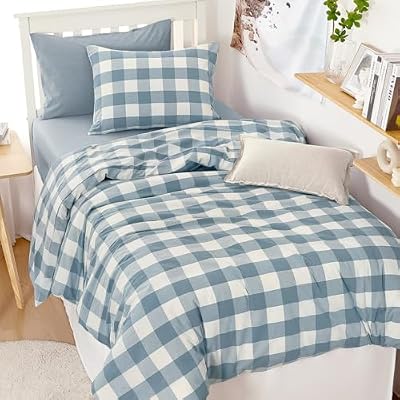 Gingham Washed Cotton Duvet Cover - view 3