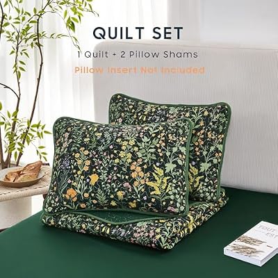 Green Wildflower Quilt Set - view 2