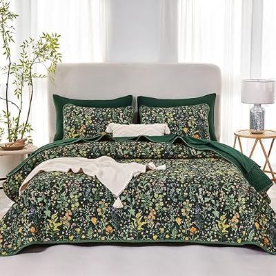 Green Wildflower Quilt Set - view 3