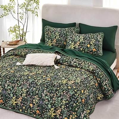 Green Wildflower Quilt Set - view 4