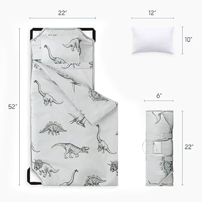 Grey Dino Cot Nap Mat - view 2