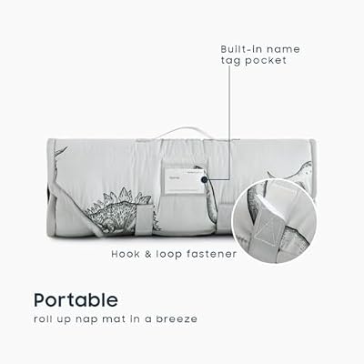 Grey Dino Cot Nap Mat - view 4